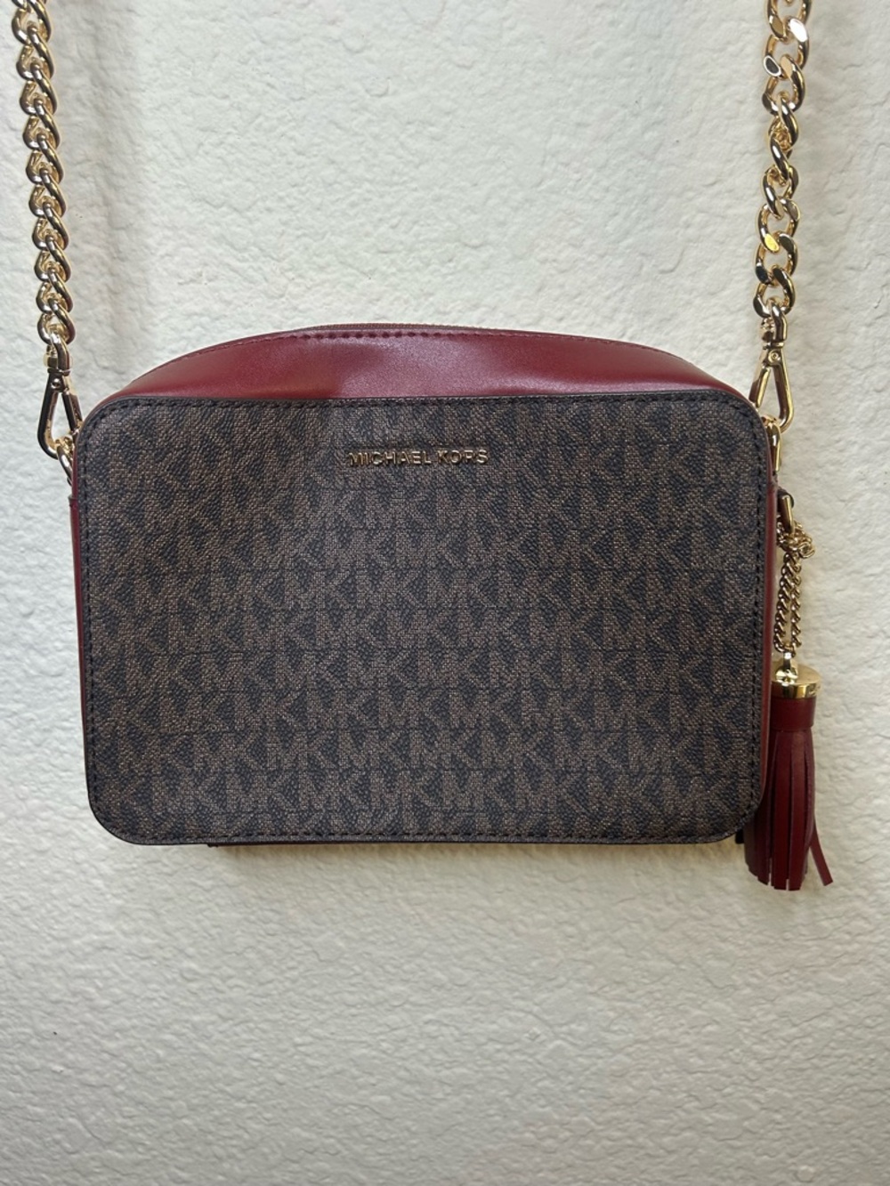 Michael Kors Jet Set Brandy Camera Signature Crossbody Bag Purse Chic Casual - Picture 3 of 9